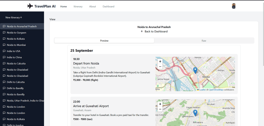 AI Travel Itinerary